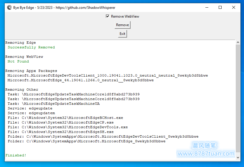 Remove-MS-Edge - 干净而又历练的Edge卸载工具 2